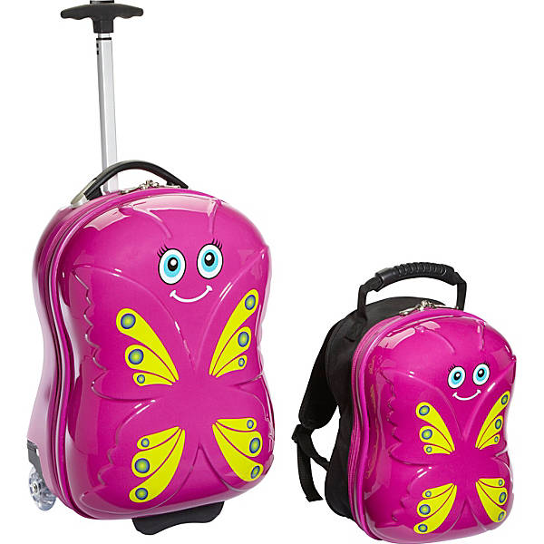 Bella Butterfly Upright Carry-On and Backpack