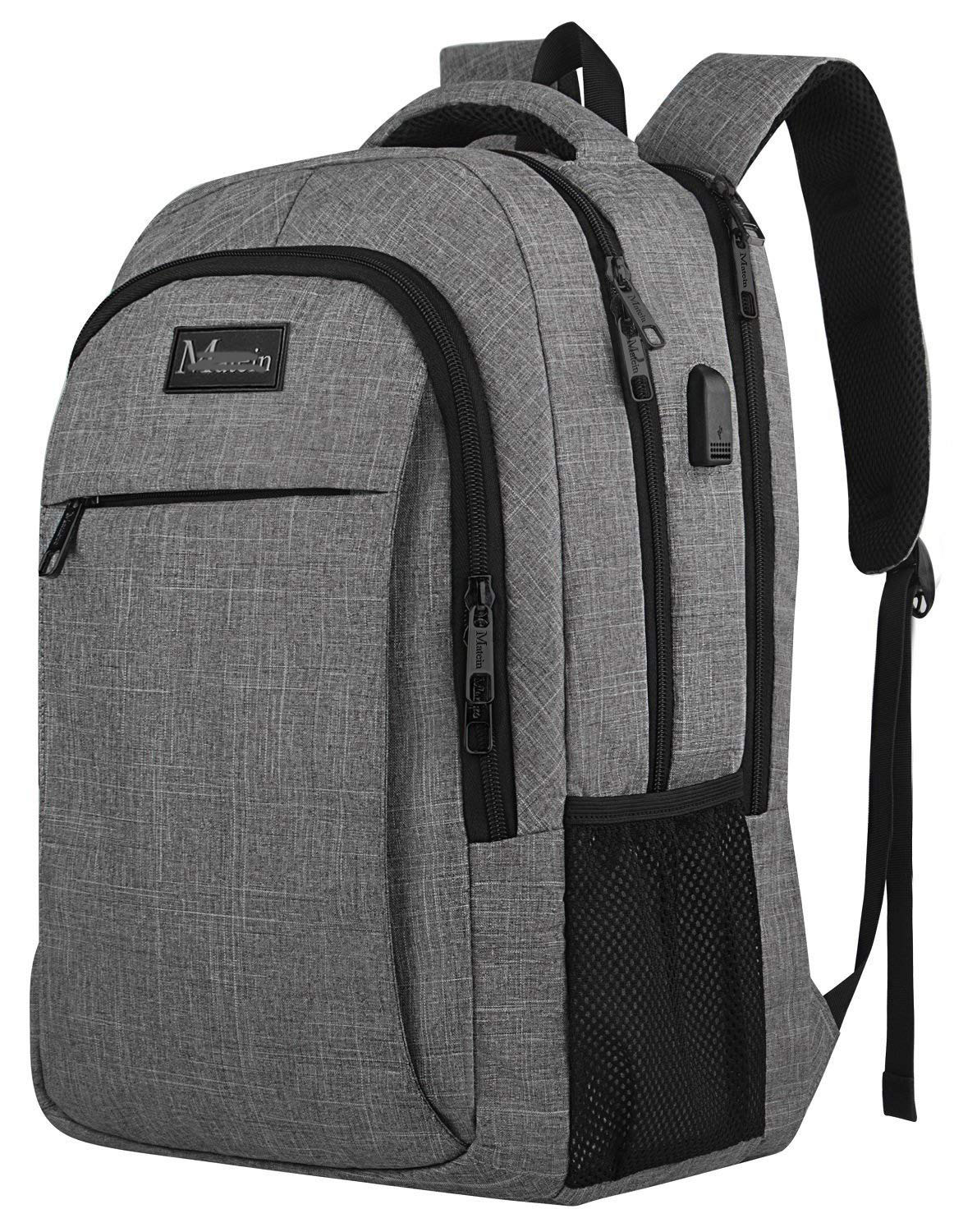 Travel Laptop Backpack,Business Anti Theft Slim Durable Laptops Backpack with USB Charging Port,Water Resistant College School Computer Bag for Women & Men Fits 15.6 Inch Laptop and Notebook – Grey  OEM ODM factory