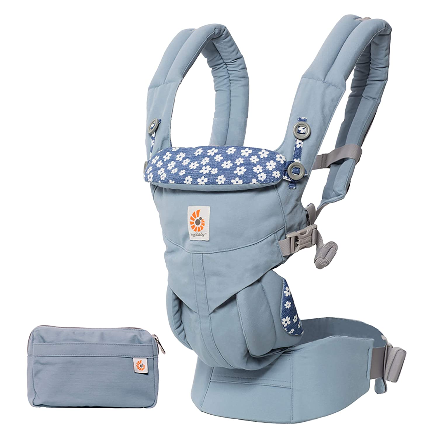 acbags.com Baby Carrier, Omni 360 All Carry Positions Baby Carrier, Blue Daisies