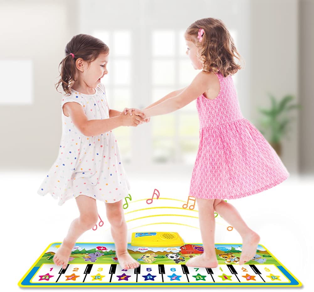 Acplaypen.com Child Piano Mat, Music Mat Dance Mats, Touch Play Mats Floor Keyboard Musical Carpet Mat for Baby Toddlers Boys Girls