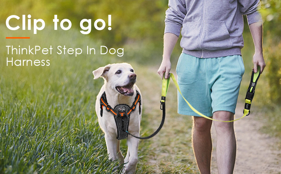 acbags Step in Vest Dog Harness with ID Pocket and LED Clip，Front Clip No Pull Choke Free Escape Proof Padded Breathable Reflective Halter for Large Breed Yellow Training Walking Hiking